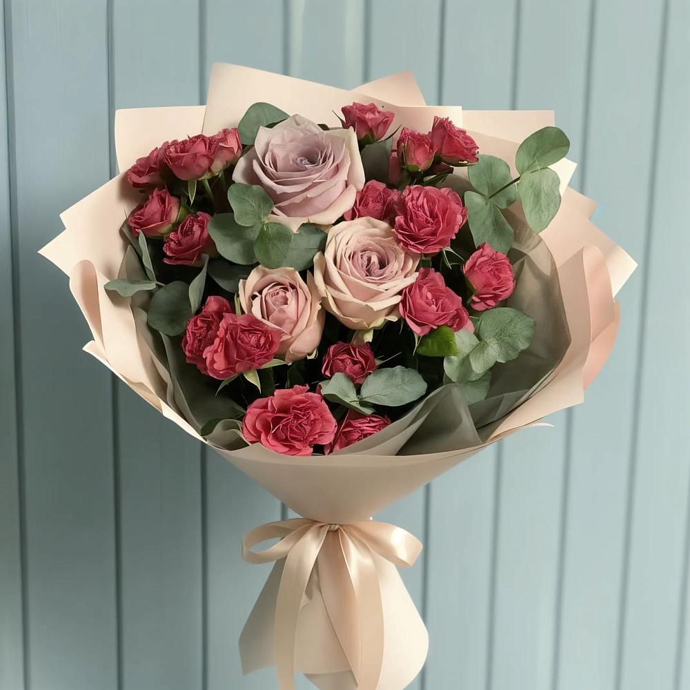Букет цветов из: Гвоздики и Розы в Тяжинском