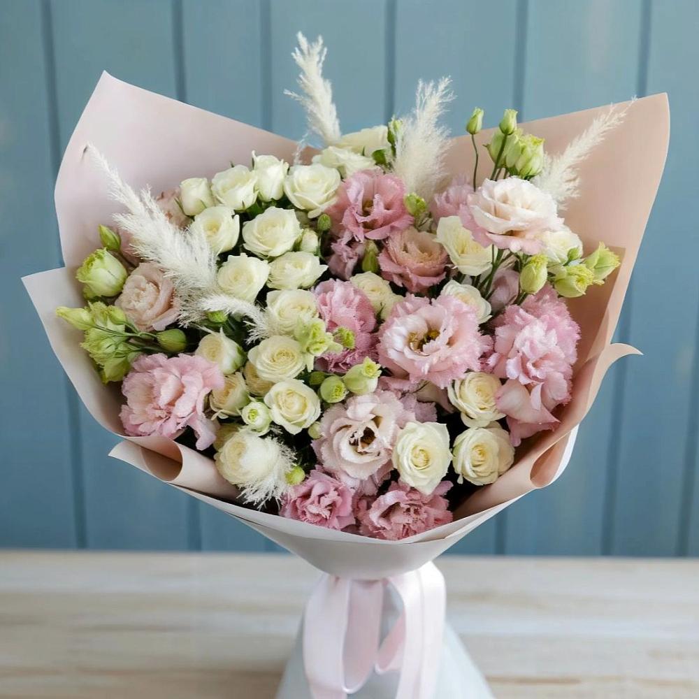 Букет цветов из: Альстромерии и Розы в Тяжинском