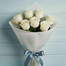 Букет 7 Белых роз Эдлесс Лав в Тяжинском