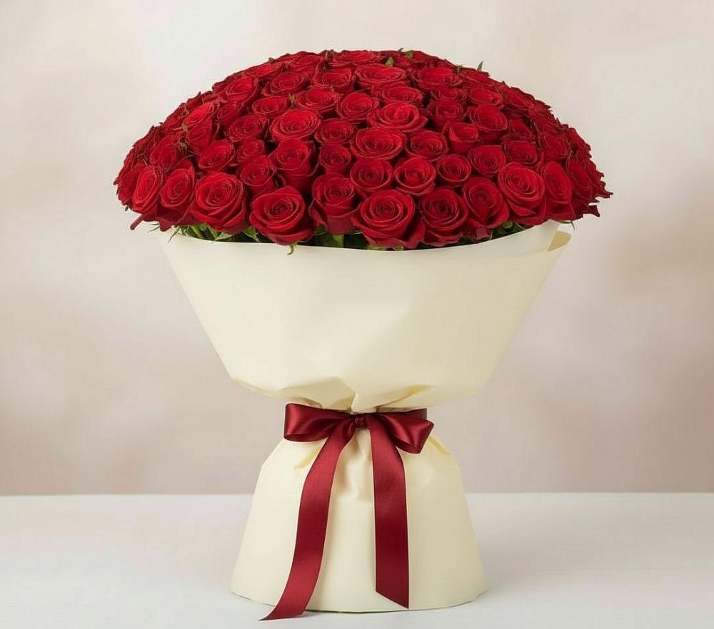 Букет 101 Красная роза Милано в Тяжинском