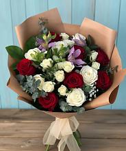 Букет цветов из:  Розы и Альстромерии в Тяжинском