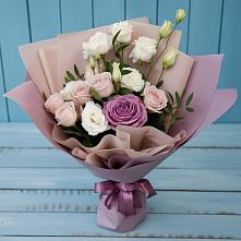Букет цветов из:  Розы и Лизиантусы в Тяжинском