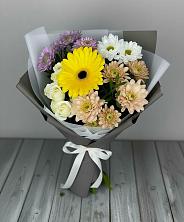 Букет цветов из:  Розы, Герберы и Хризантемы в Тяжинском