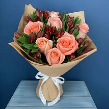 Букет цветов из:  Розы и Альстромерии в Тяжинском