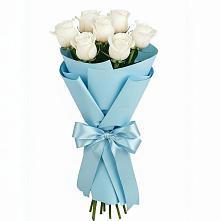 Букет 7 белых роз Проуд в Тяжинском