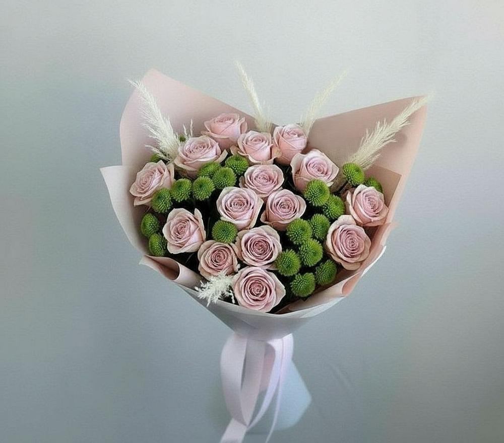 Букет цветов из: Розы и Хризантемы в Тяжинском