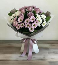 Букет цветов из:  Хризантемы и Розы в Тяжинском