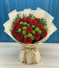 Букет цветов из:  Розы и Хризантемы в Тяжинском