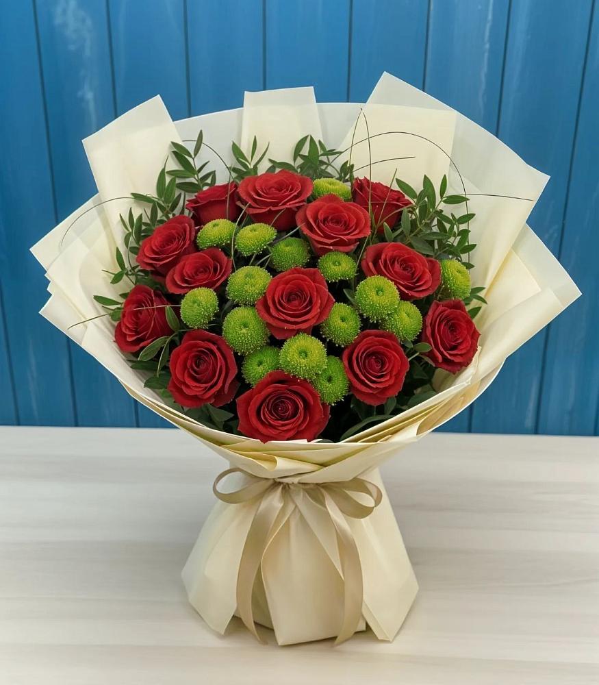 Букет цветов из: Розы и Хризантемы в Тяжинском