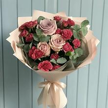Букет цветов из:  Гвоздики и Розы в Тяжинском