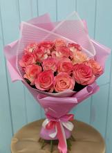 Букет 15 Розовых роз Равель в Тяжинском