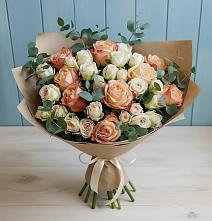 Букет цветов из:  Альстромерии и Розы в Тяжинском
